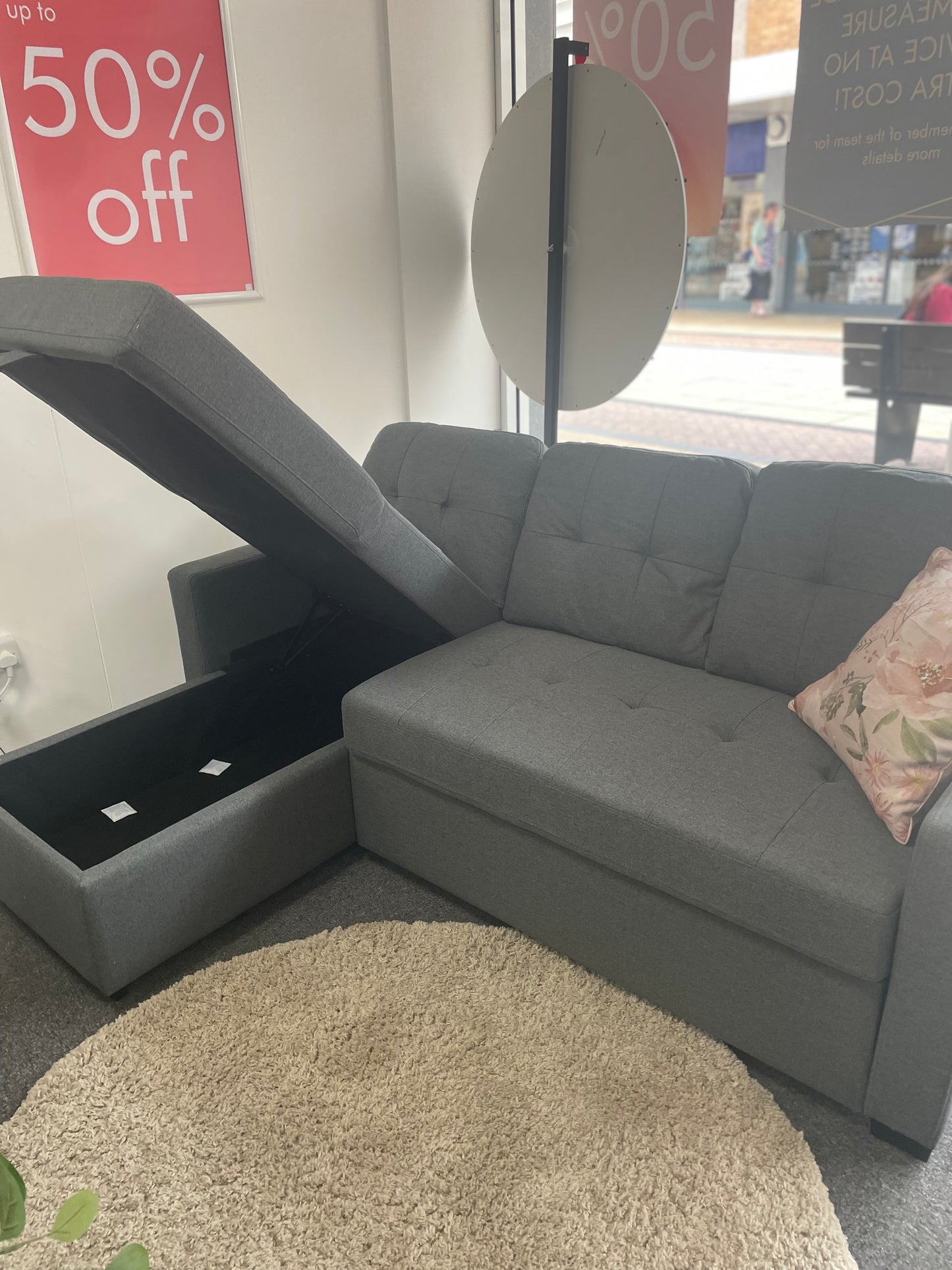 Frankie Corner Sofa Bed with Storage
