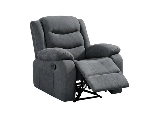 Barry Lux Recliner Armchair - Grey Fabric