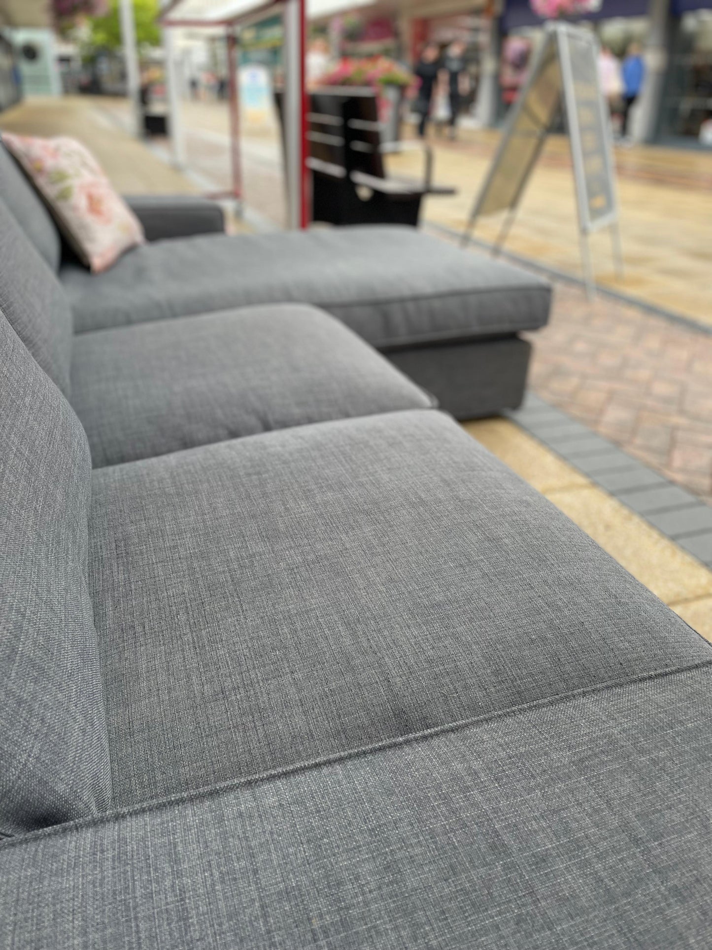 Grey Corner Sofa #U1270
