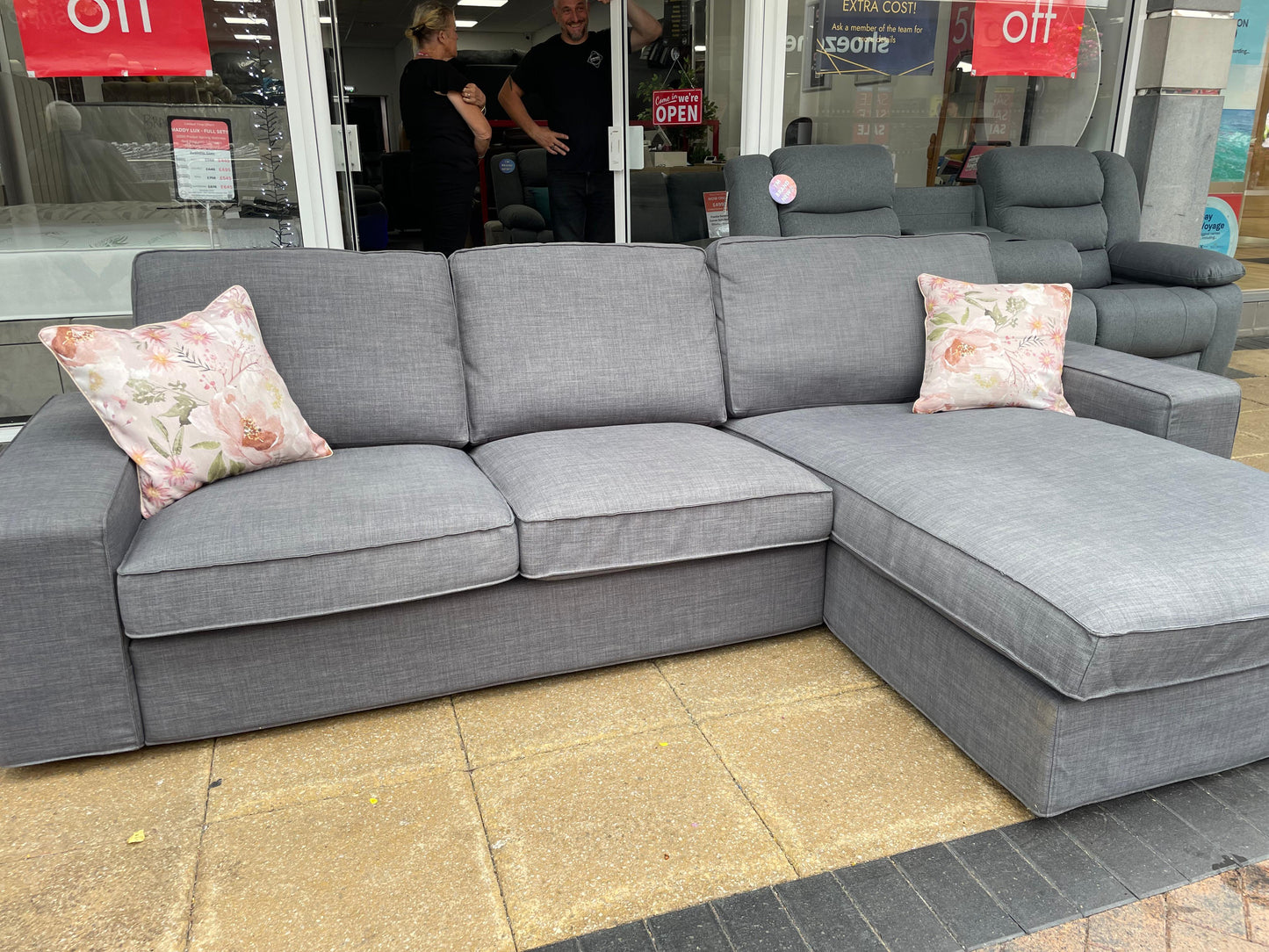 Grey Corner Sofa #U1270