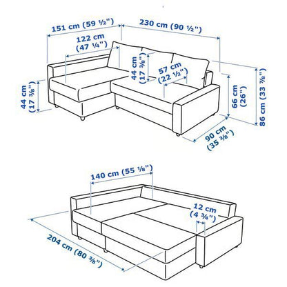 Frankie 2.0 Corner Sofa Bed with Storage