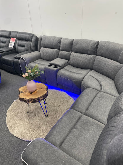 Ex-Display Havana Power Recliner Corner Sofa